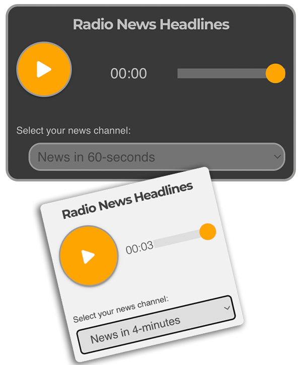 Embed newscast player