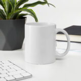 NewsTalk BLUE White glossy mug